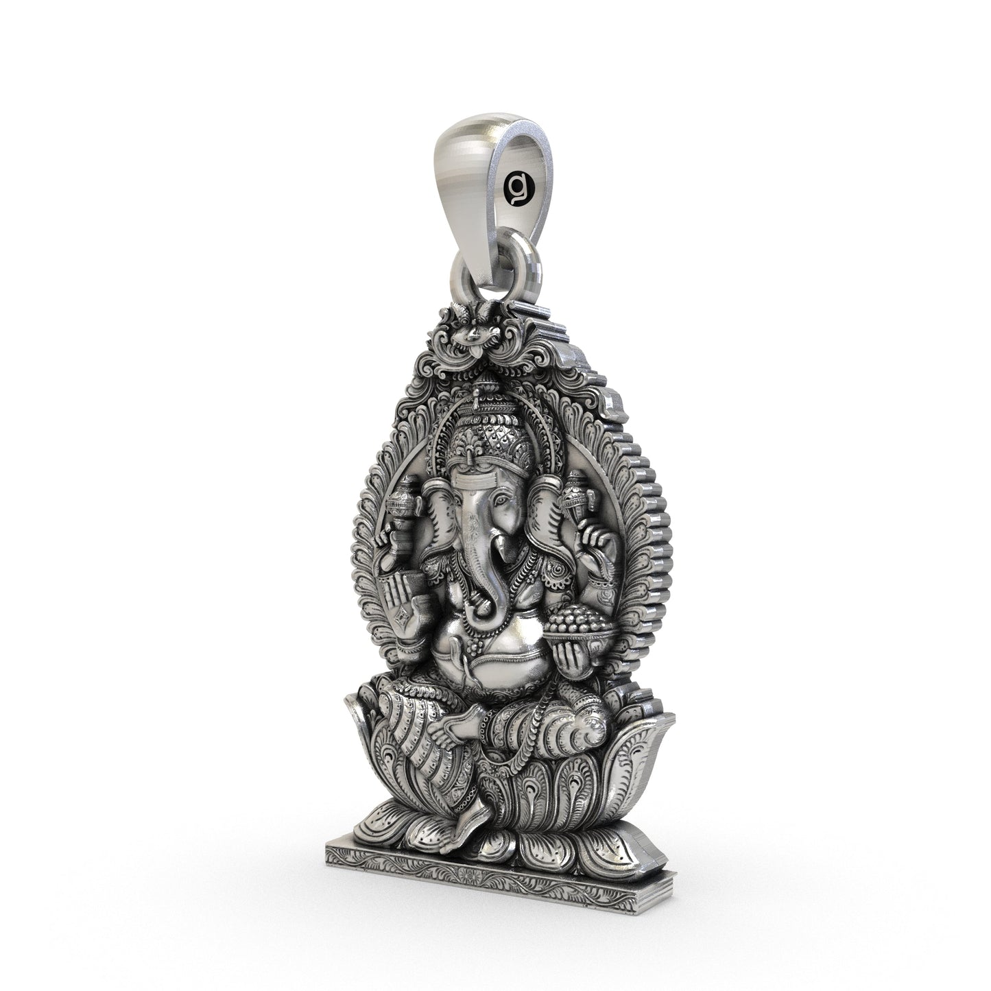 925 Silver Ganpati Pendant | Lord Ganesha Jewelry | Hindu God Pendant for Men & Women | Spiritual Ganesh Locket | Handmade Sterling Silver Pendant