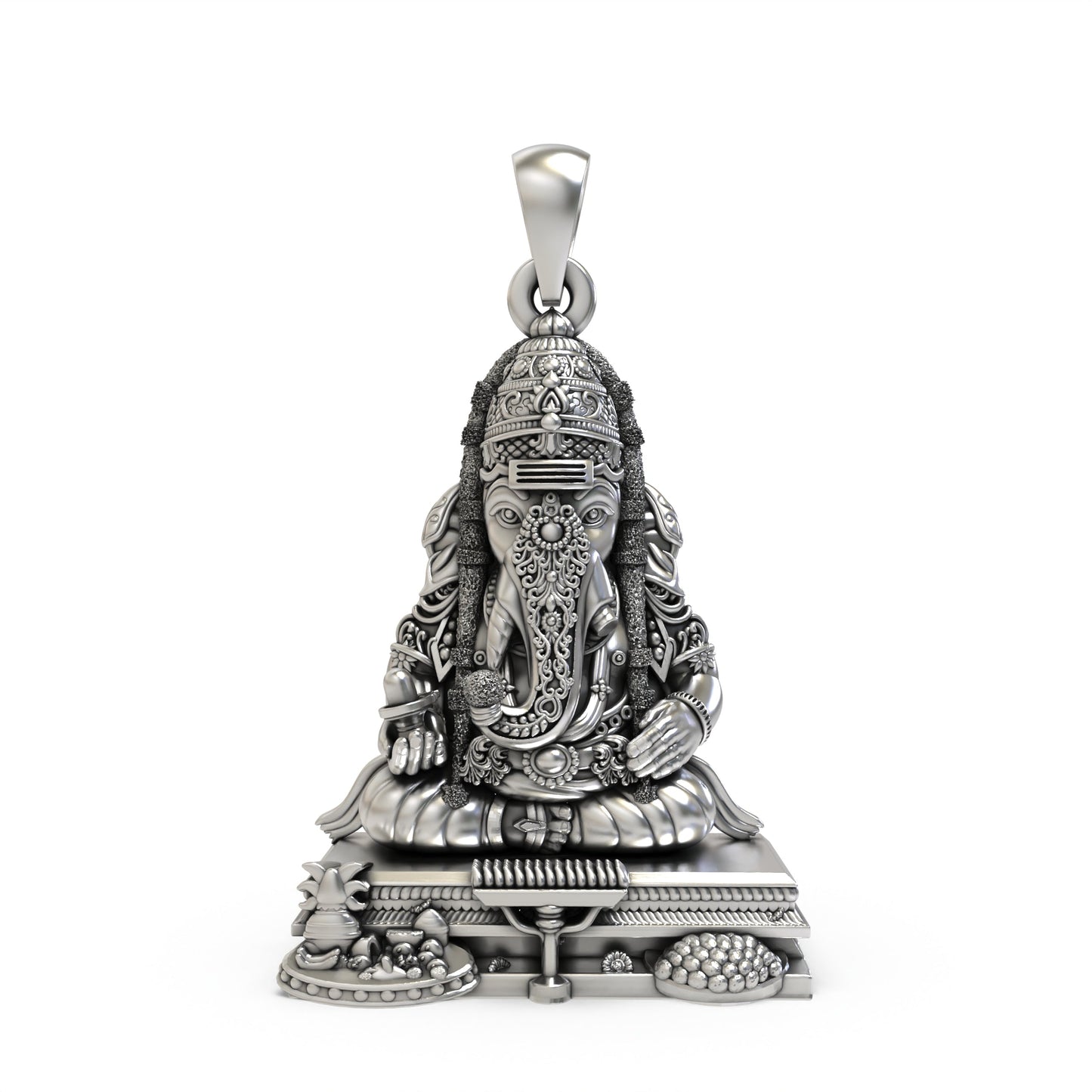 925 Silver Pillayarpatti Karpaga Ganesha Pendant
