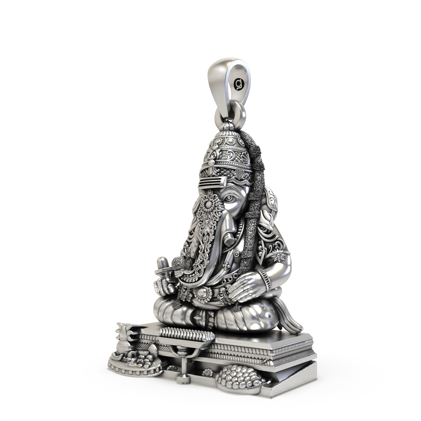 925 Silver Pillayarpatti Karpaga Ganesha Pendant