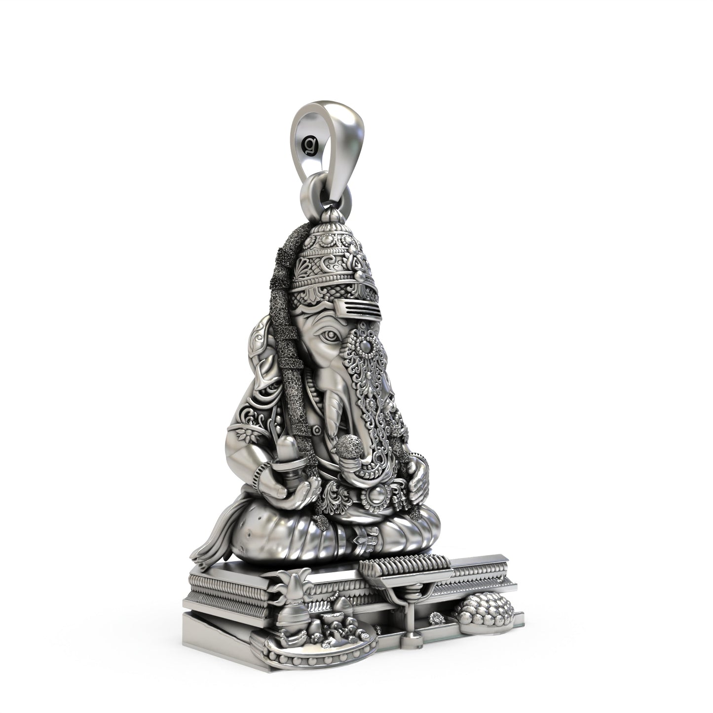 925 Silver Pillayarpatti Karpaga Ganesha Pendant