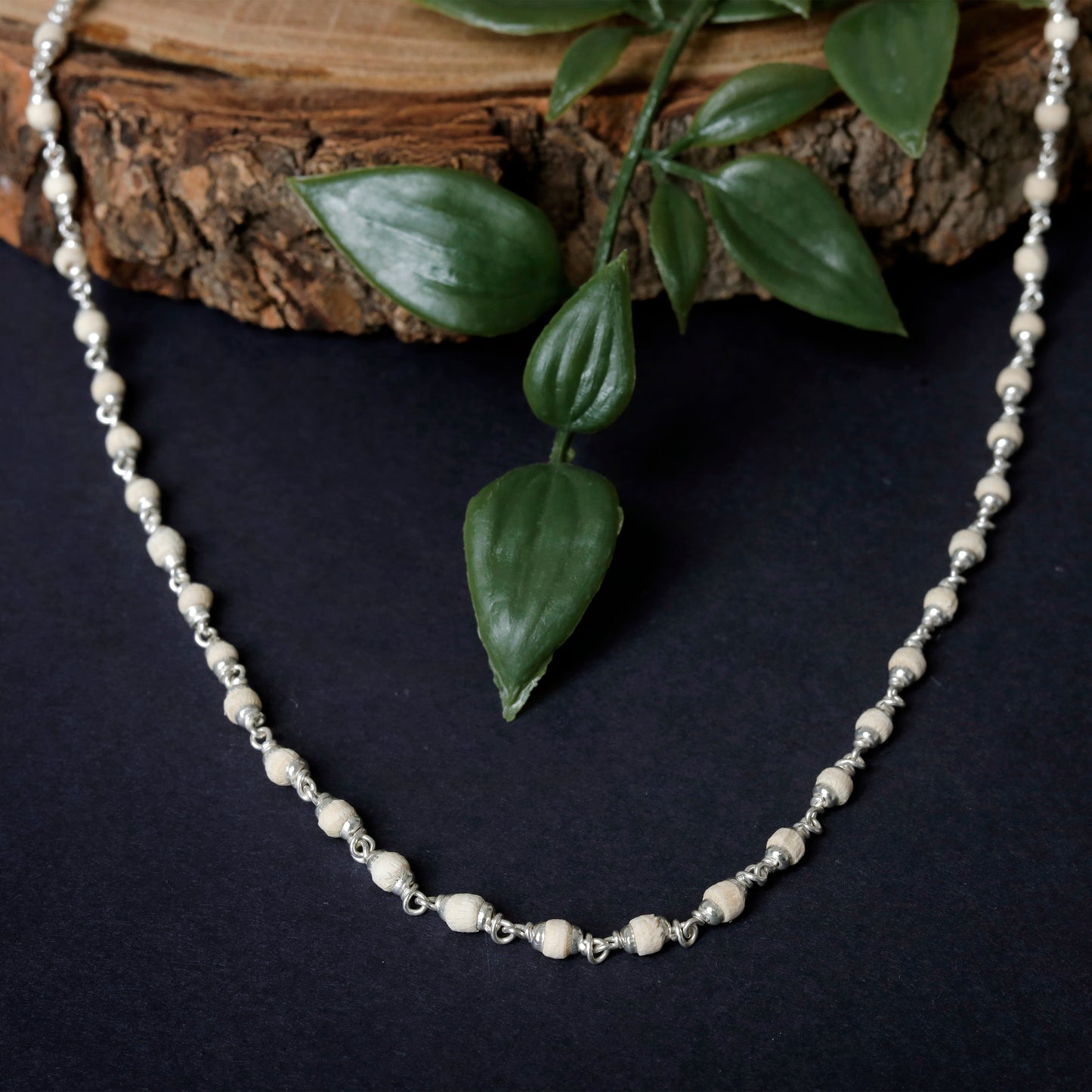 Tulsi Mala with Silver Capping - To Eliminate Negativity