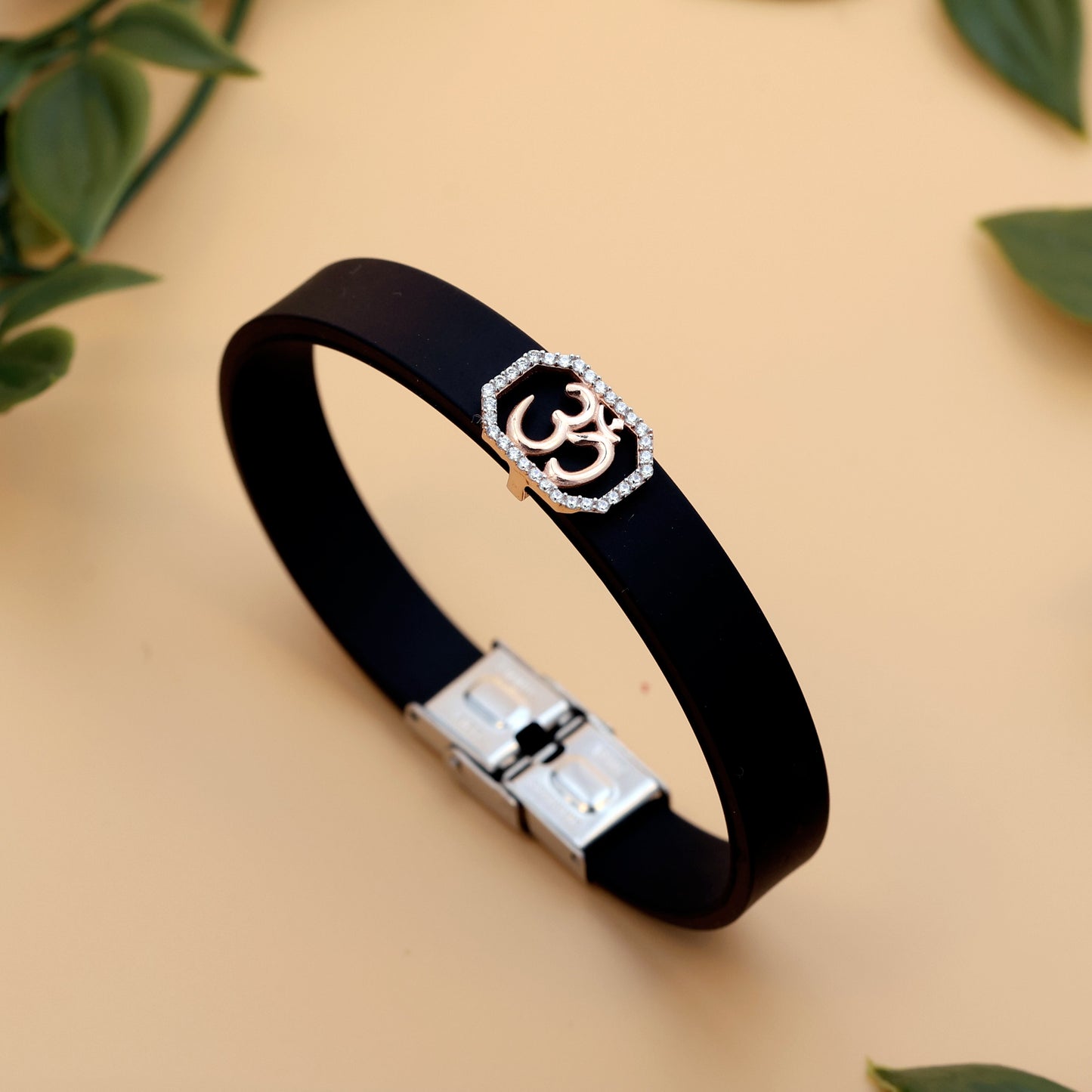 92.5 silvar Om Rakhi Bracelet