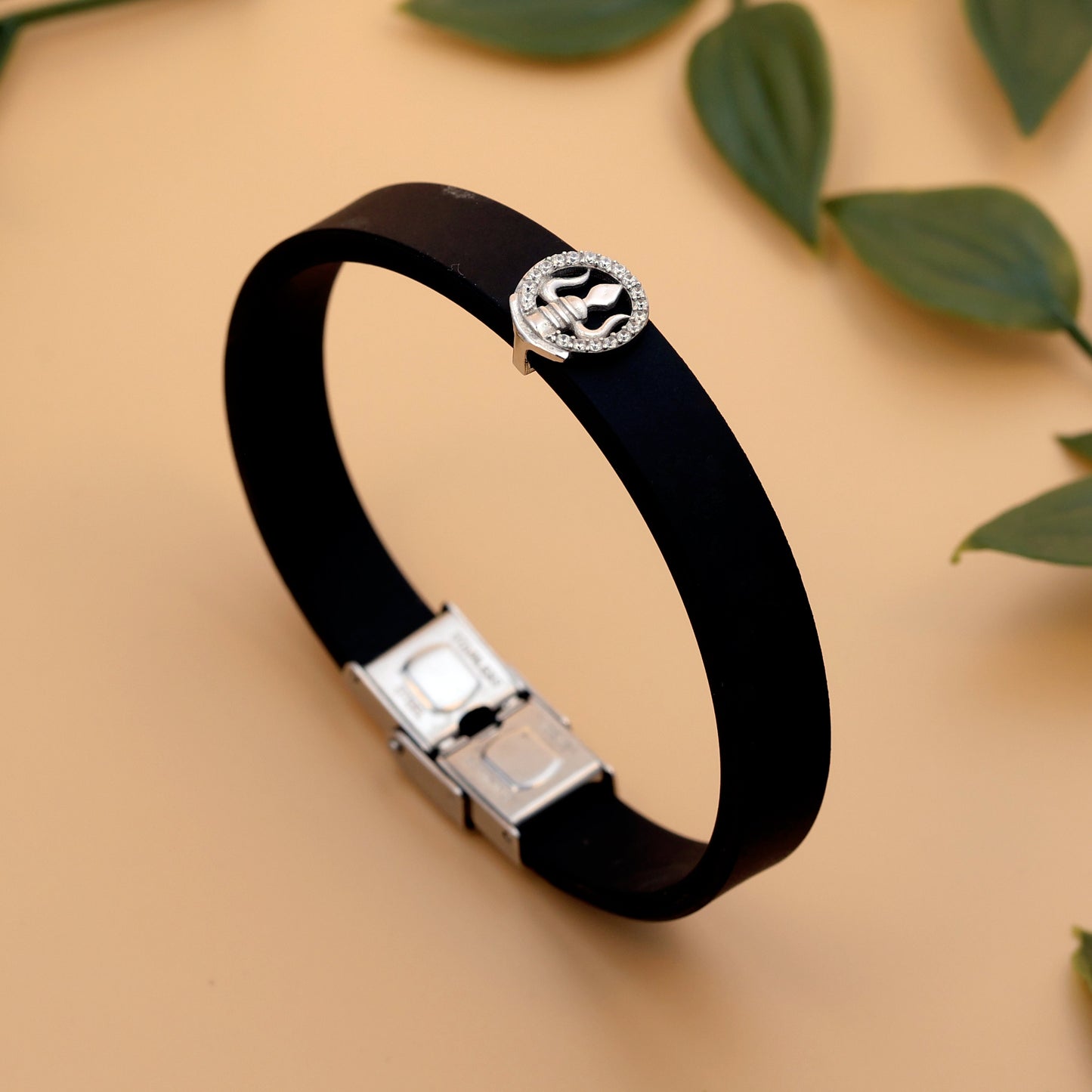 92.5 silvar Trishul Rakhi Bracelet