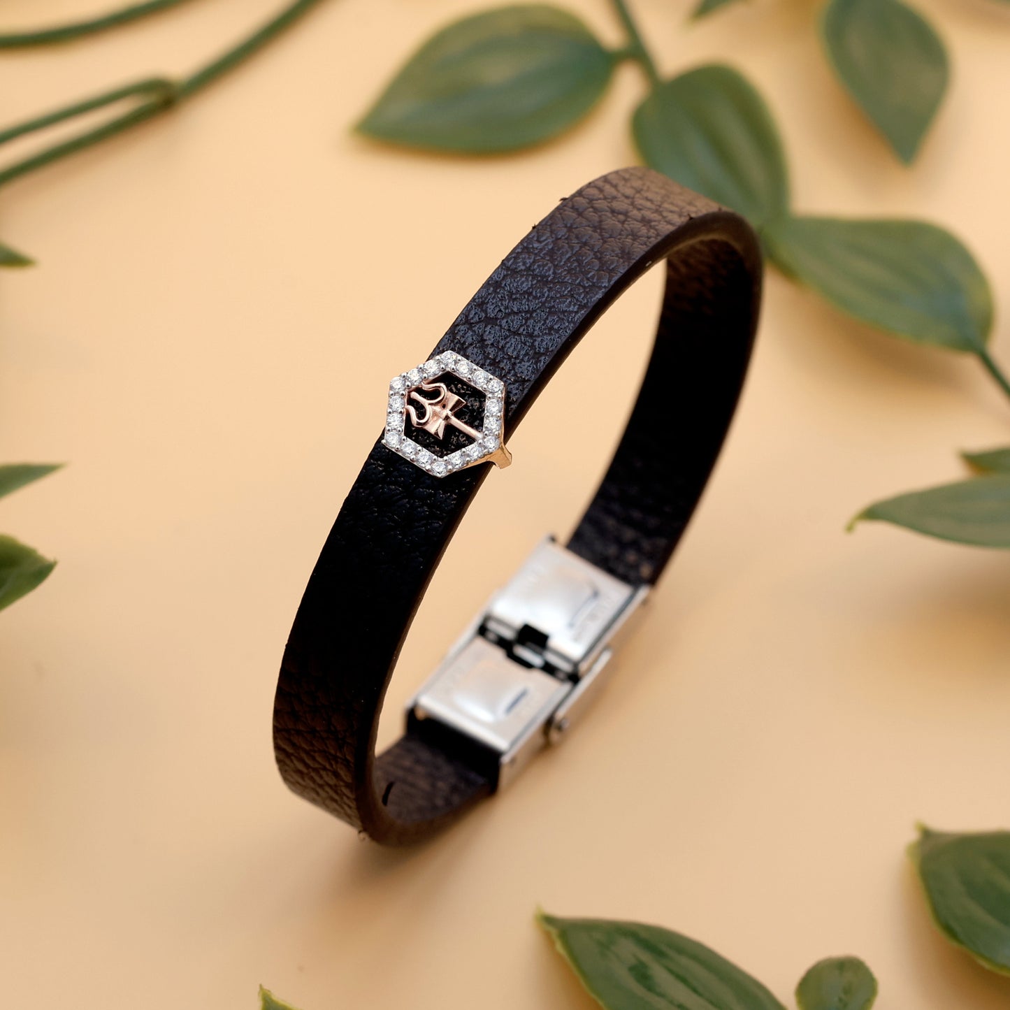 92.5 silvar Trishul Rakhi Bracelet