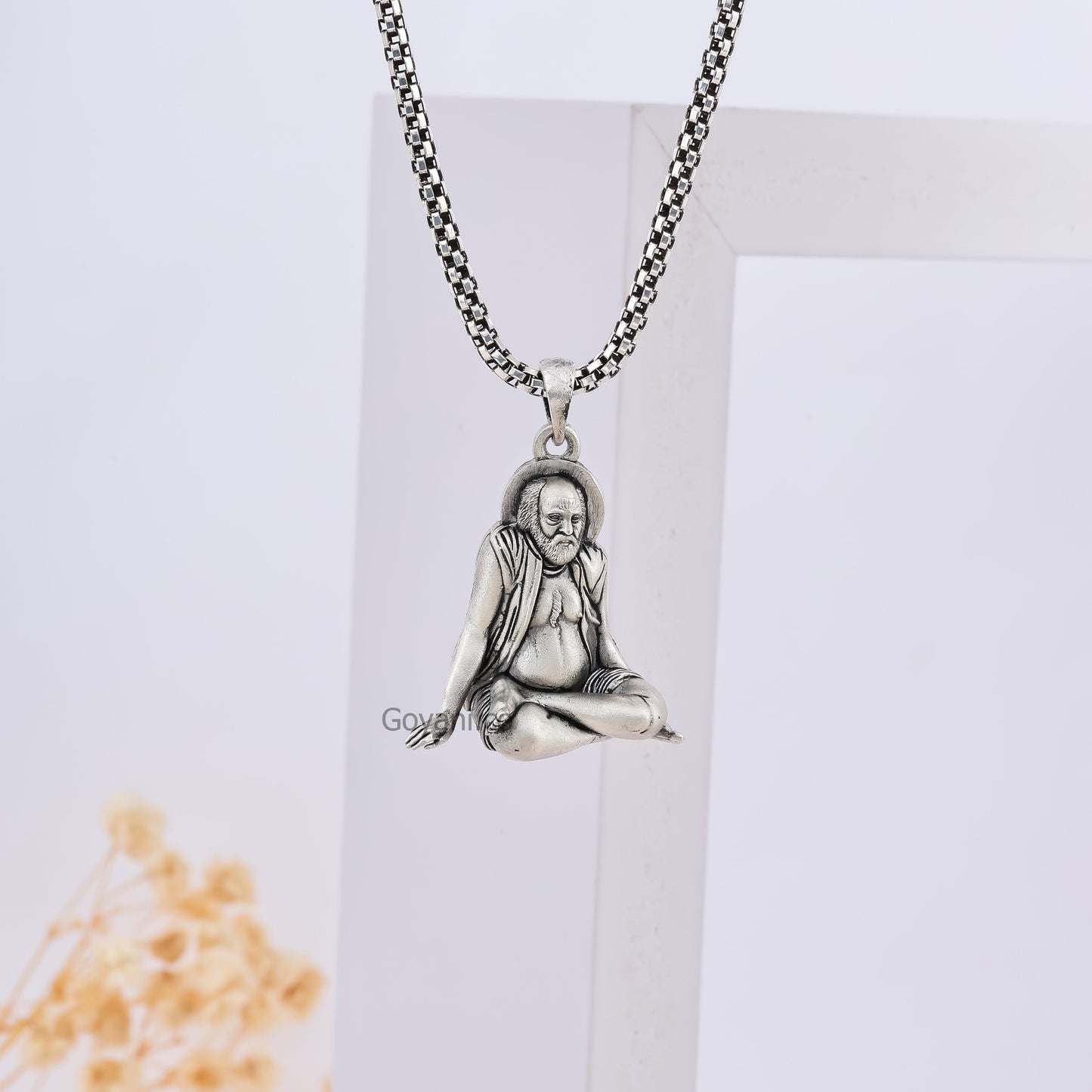 Silver bajrangdas bapa pendant( Gold-Plated )