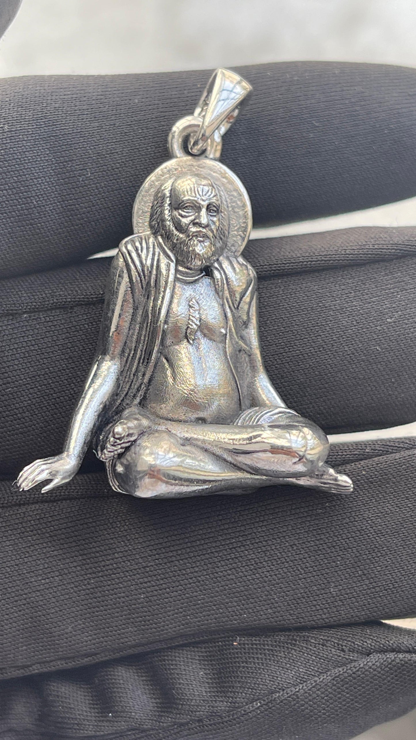 Silver bajrangdas bapa pendant( Gold-Plated )