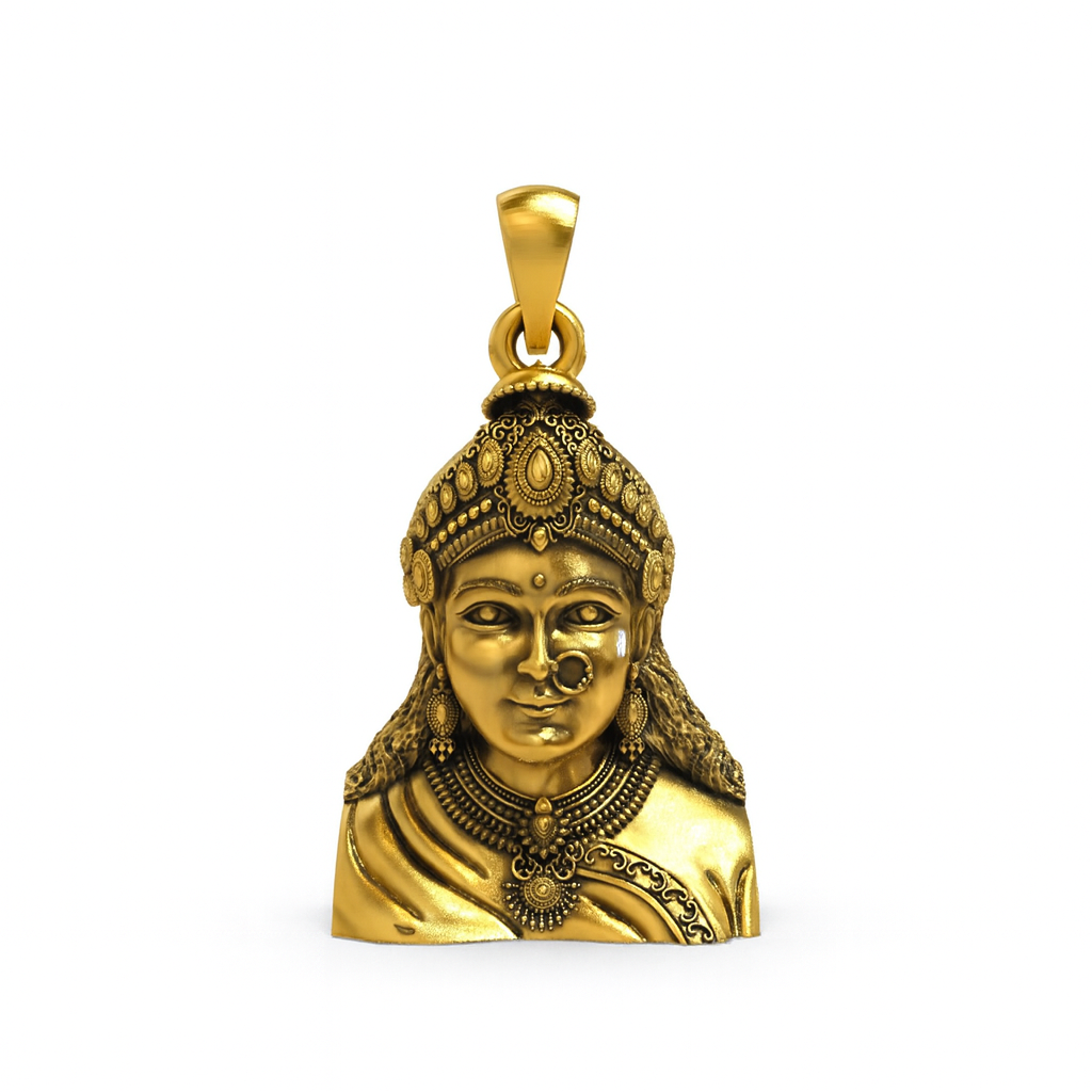 Silver Chehar maa Pendant